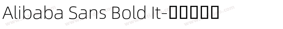 Alibaba Sans Bold It字体转换